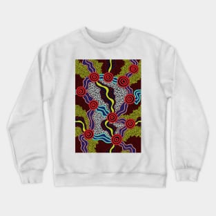 Aboriginal Art New Dots Crewneck Sweatshirt